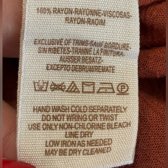 Free People Diamond Embroidered Tunic Top Cinnamon Size Large - Picture 8 of 12